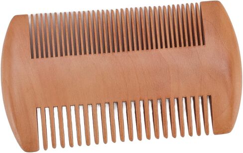 WALFRONT Wooden Baby Hair Brush and Comb Set Natural Soft Goat Bristle Brush Double Edged Comb for Baby Shower Newborn Hair Grooming Healthcare Kits in Saudi Arabia