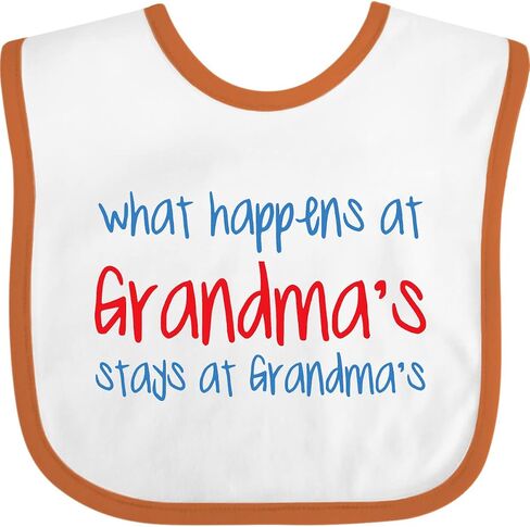 inktastic What Happens At Grandma's Baby Bib in Saudi Arabia