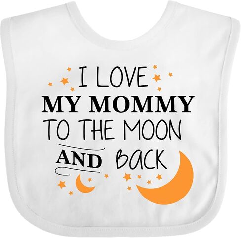inktastic I Love My Mommy To the Moon and Back Baby Bib in Saudi Arabia