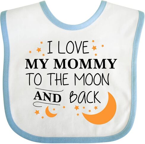 inktastic I Love My Mommy To the Moon and Back Baby Bib in Saudi Arabia