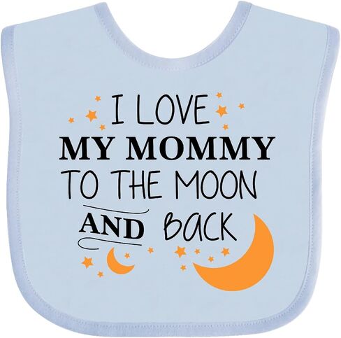 inktastic I Love My Mommy To the Moon and Back Baby Bib in Saudi Arabia