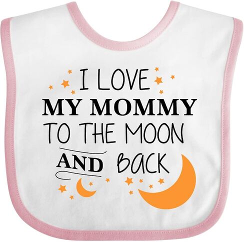 inktastic I Love My Mommy To the Moon and Back Baby Bib in Saudi Arabia