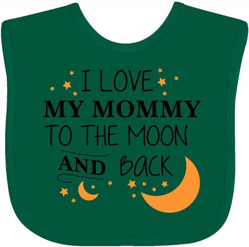 inktastic I Love My Mommy To the Moon and Back Baby Bib in Saudi Arabia