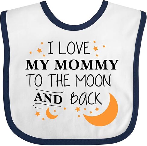 inktastic I Love My Mommy To the Moon and Back Baby Bib in Saudi Arabia