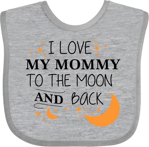 inktastic I Love My Mommy To the Moon and Back Baby Bib in Saudi Arabia