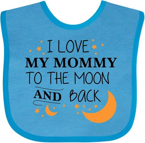 inktastic I Love My Mommy To the Moon and Back Baby Bib in Saudi Arabia