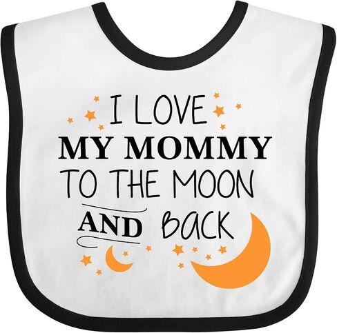 inktastic I Love My Mommy To the Moon and Back Baby Bib in Saudi Arabia