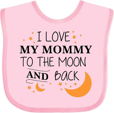 inktastic I Love My Mommy To the Moon and Back Baby Bib in Saudi Arabia