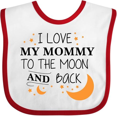 inktastic I Love My Mommy To the Moon and Back Baby Bib in Saudi Arabia