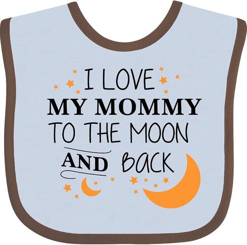 inktastic I Love My Mommy To the Moon and Back Baby Bib in Saudi Arabia