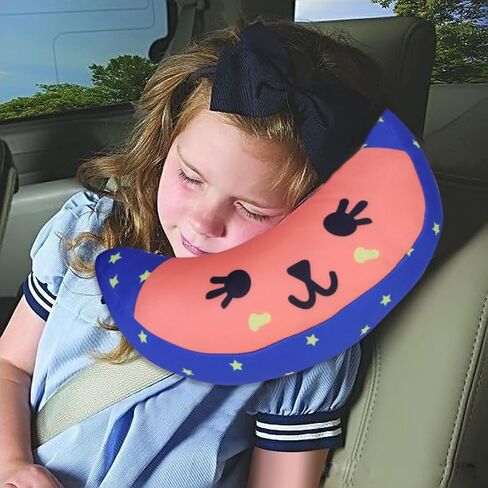 Kids Car Seat Travel Neck Pillow Soft Neck Support Cushion Car Seat Belt Cover Cushion Pillow Car Seatbelt Shoulder Pad Head Neck Support Pillow Seat Strap Pillow for Car Airplane Pushchair Travel in Saudi Arabia
