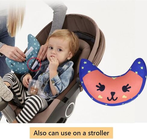Kids Car Seat Travel Neck Pillow Soft Neck Support Cushion Car Seat Belt Cover Cushion Pillow Car Seatbelt Shoulder Pad Head Neck Support Pillow Seat Strap Pillow for Car Airplane Pushchair Travel in Saudi Arabia