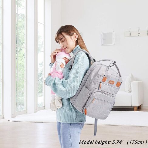 Rabjen Diaper Bag Backpack, Transformable Baby Bag, Spacious Enough for Twins' Stuff, Multifunction Back Pack in Kuwait