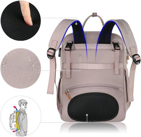 Mancro Diaper Bag Backpack, Baby Bags for Mom and Dad Maternity Diaper Bag for Girls, Large Capacity Waterproof Bag with USB Charging Port, Insulated Pockets, Stroller Straps, Grey in Saudi Arabia