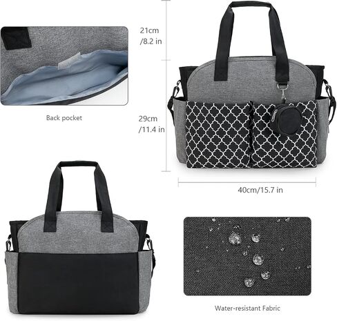 Lmbabter Diaper Bag Tote with Changing Station Upgrade Multi-Function Baby Bag with Adjustable Shoulder Strap in Saudi Arabia