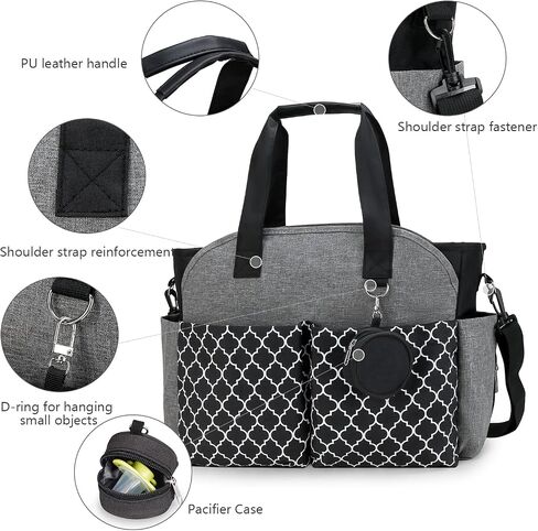 Lmbabter Diaper Bag Tote with Changing Station Upgrade Multi-Function Baby Bag with Adjustable Shoulder Strap in Saudi Arabia