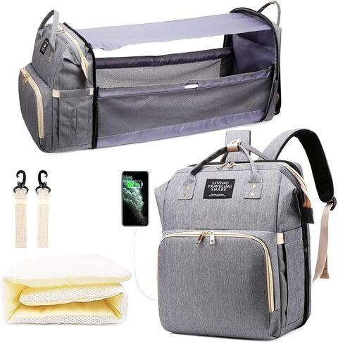 Diaper Bag Backpack with Changing Station, Nappy Baby Bags with Portable Changing Pad, 900D Waterproof Multi-Function Travel Portable Mommy Bag, Black in Saudi Arabia