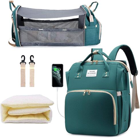 Diaper Bag Backpack with Changing Station, Nappy Baby Bags with Portable Changing Pad, 900D Waterproof Multi-Function Travel Portable Mommy Bag, Black in Saudi Arabia