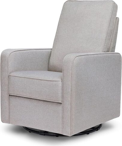DaVinci Casey Pillowback Swivel Glider in Misty Gray, Greenguard Gold Certified in Kuwait