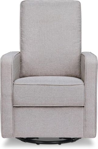 DaVinci Casey Pillowback Swivel Glider in Misty Gray, Greenguard Gold Certified in Kuwait