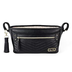 Itzy Ritzy Adjustable Stroller Caddy with Tassel – Stroller Organizer Featuring Two Built-in Pockets, Front Zippered Pocket and Adjustable Straps to Fit Nearly Any Stroller, Jetsetter with Tassel in Kuwait