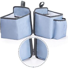 Hanging Diaper Caddy Organizer,Baby Diaper Organizer Bag Storage for Baby Essentials- Baby Diaper Stacker for Crib,S01 BLUE