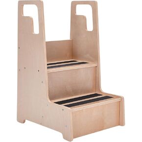 ECR4Kids Reach-Up Step Stool with Handles, Children's Furniture, Natural in Kuwait
