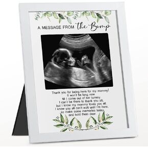 Baby Shower Games Sign A Message from The Bump Love Frame Ultrasound Baby Sonogram Picture Frame Gifts for Expecting Mom Baby Shower Gender Reveal 4 x 5 Inch Photo