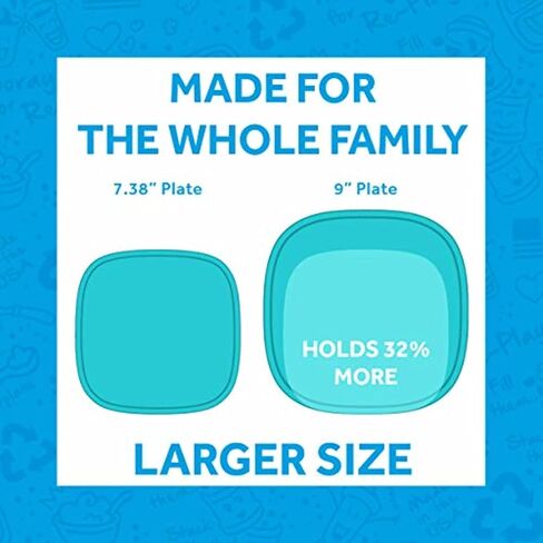 Re Play Made in USA Recycled Products, Set of 4 (9" Heavy Duty Dining Plate, Lime) Great for Outdoor, Camping, Party, Tailgating or Everyday Dining in Kuwait