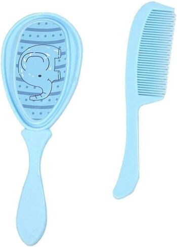 Baby Hair Brush and Comb Set Grooming Kit Soft Hair Bristles Massage Hair Brush for Newborns Toddlers 2Pcs Random Color Durable and Deft in Kuwait