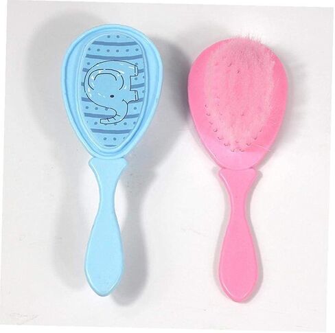 Baby Hair Brush and Comb Set Grooming Kit Soft Hair Bristles Massage Hair Brush for Newborns Toddlers 2Pcs Random Color Durable and Deft in Kuwait