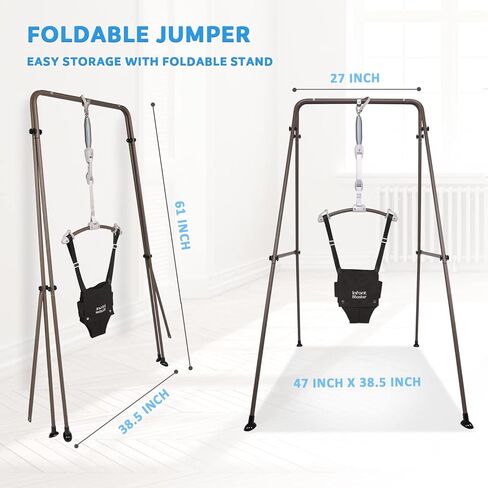 Infant Master Baby Jumper, Pink Doorway Jumper and New Version with Stand in Black, Ideal for New Born in Kuwait