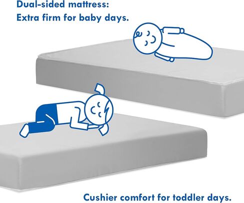 DaVinci Deluxe Coil Dual-sided Crib & Toddler Mattress, Extra firm, Waterproof, Greenguard Gold Certified in Saudi Arabia