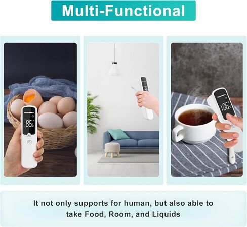 CHOICEMMED Forehead Infrared Thermometer Gun - Newborn, Baby, Kids, and Adult Infrared Thermometer - Digital Thermometer with Fever Alert - Temperature Thermometer Accurate Fast Temperature Reading in Saudi Arabia