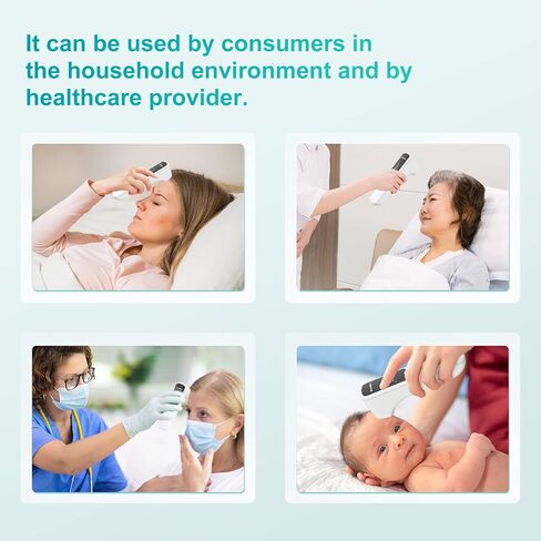CHOICEMMED Forehead Infrared Thermometer Gun - Newborn, Baby, Kids, and Adult Infrared Thermometer - Digital Thermometer with Fever Alert - Temperature Thermometer Accurate Fast Temperature Reading in Saudi Arabia