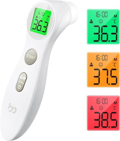 Thermometer for Kids, Non-Contact Thermometer for Adults, 2 in 1 Mode Digital Thermometer for Home Use, Fast Reading & Silent Mode, FSA/HSA Eligible, White in Saudi Arabia
