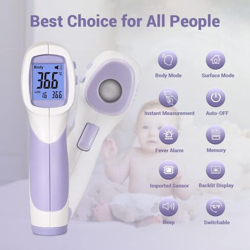 CEM DT-8806H, thermometer for forehead,No-Touch Forehead Thermometer for Adults and Kids,FDA CE ,Large LED Display and Gentle Vibration Alert in Saudi Arabia
