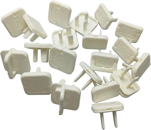 20PackWhite Outlet Covers with Hidden Pull Handle Baby Proofing Plug Covers 2-Prong and 3-Prong Electrical Outlet Cap, Safety Power Outlet Plug Covers,Protectors Kid Proof Outlet Cap in Kuwait