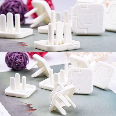 20PackWhite Outlet Covers with Hidden Pull Handle Baby Proofing Plug Covers 2-Prong and 3-Prong Electrical Outlet Cap, Safety Power Outlet Plug Covers,Protectors Kid Proof Outlet Cap in Kuwait