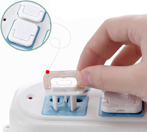 20PackWhite Outlet Covers with Hidden Pull Handle Baby Proofing Plug Covers 2-Prong and 3-Prong Electrical Outlet Cap, Safety Power Outlet Plug Covers,Protectors Kid Proof Outlet Cap in Kuwait