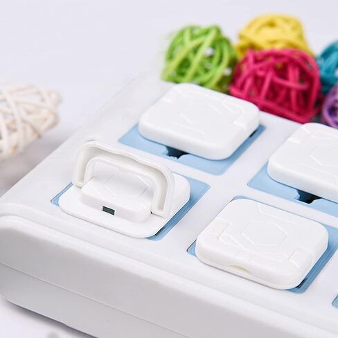 20PackWhite Outlet Covers with Hidden Pull Handle Baby Proofing Plug Covers 2-Prong and 3-Prong Electrical Outlet Cap, Safety Power Outlet Plug Covers,Protectors Kid Proof Outlet Cap in Kuwait