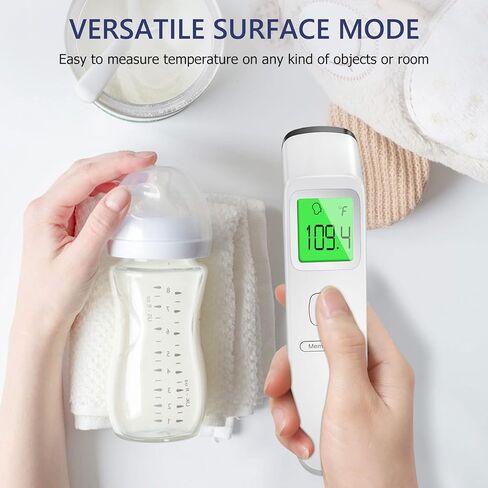 Forehead Thermometer for Adults and Kids, Non-Contact Infrared Thermometer Accurate Instant Baby Thermometer with Fever Alarm, Silent Mode, Digital Thermometer for Whole Family, Objects in Kuwait