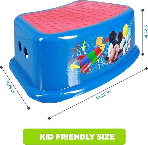 Disney Minnie Mouse Happy Helpers Bathroom Step Stool for Kids Using The Toilet and Sink - Kids Step Stool, Potty Training, Non-Slip, Bathroom, Kitchen, Lightweight in Kuwait