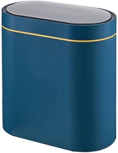 Garbage Can Trash Can Bin Smart Sensor Trash Can Electronic Automatic Household Bathroom Toilet Waterproof Narrow Seam Storage Bucket Smart Home Trash Bin Trash Bin Waste Bin Waste Basket ( Color : Bl in Saudi Arabia