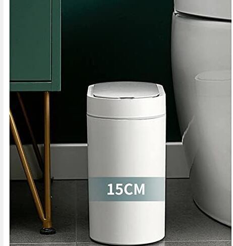 Garbage Can Trash Can Bin Smart Sensor Trash Can Electronic Automatic Household Bathroom Toilet Waterproof Narrow Seam Storage Bucket Smart Home Trash Bin Trash Bin Waste Bin Waste Basket ( Color : Bl in Saudi Arabia