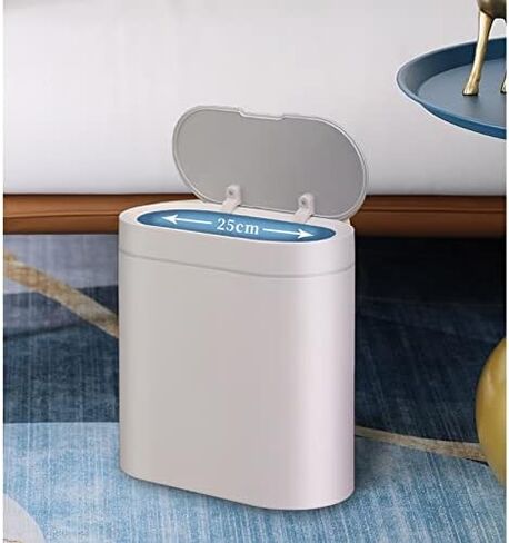Garbage Can Trash Can Bin Smart Sensor Trash Can Electronic Automatic Household Bathroom Toilet Waterproof Narrow Seam Storage Bucket Smart Home Trash Bin Trash Bin Waste Bin Waste Basket ( Color : Bl in Saudi Arabia