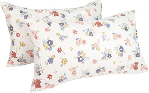 Kids Pillow Cases Queen Size, 2 Pack 100% Cotton Toddler Pillow Cover Baby Pillowcases 20" X 30" in Saudi Arabia