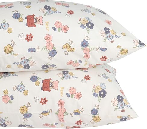 Kids Pillow Cases Queen Size, 2 Pack 100% Cotton Toddler Pillow Cover Baby Pillowcases 20" X 30" in Saudi Arabia