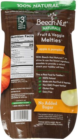 Beech-Nut Melties Apple & Pumpkin Fruit/Veggie, 0.11857142857142856 Oz in Saudi Arabia
