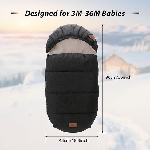 LAT Baby Warm Bunting Bag Universal,Stroller Sleeping Bag Cold Weather,Waterproof Toddler Footmuff in Kuwait